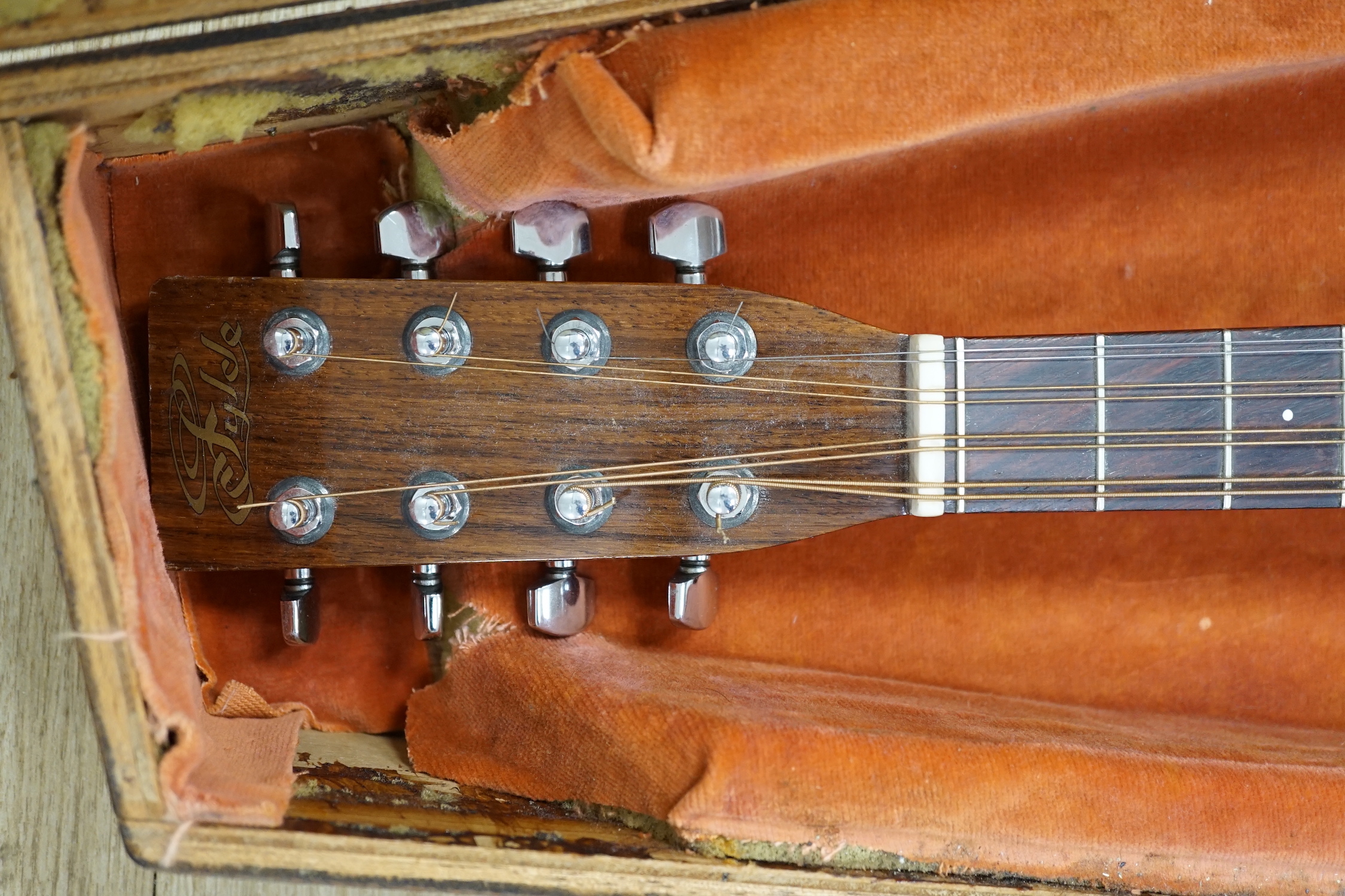 A cased Fylde Octave mandola, sapele back, cedar soundboard, length of body 39cm, overall length 81cm
